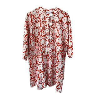 Studio NOUVEAU Shift Dress Orange Floral USA SZ 1X